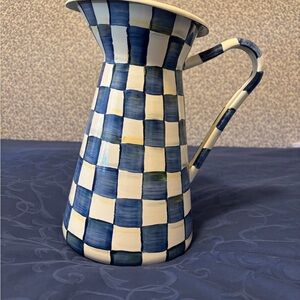 Mackenzie Childs Royal Check Large Practical Pitcher